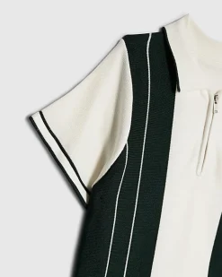 Boys Green Stripe Polo Shirt
