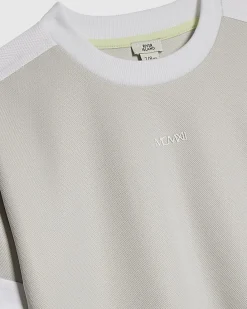Boys Grey Colour Block T-Shirt Set