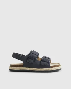 Boys Navy Footbed Sandals