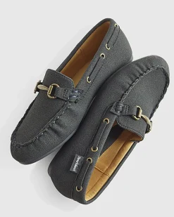Boys Navy Snaffle Loafers