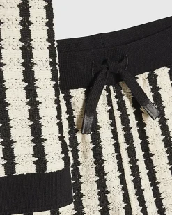 Boys Navy Stripe Crochet Shirt Set