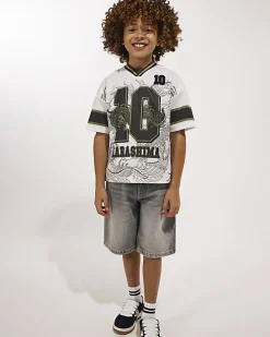 Boys White Japanese Dragon 10 T-Shirt