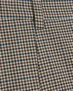 Brown Check Hybrid Tailored Skort