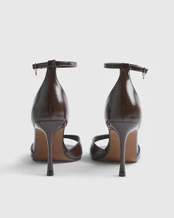 Brown Closed Back Heeled Sandals