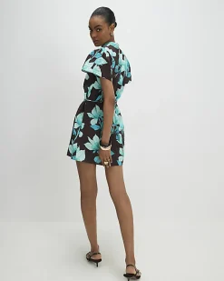 Brown Floral Mini Dress