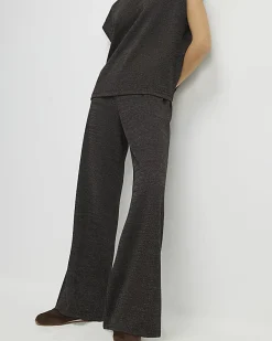 Brown Glitter Wide Leg Trousers