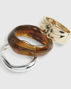 Brown Gold Stretch Bracelet Multipack