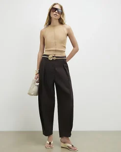 Brown Knitted Vest Top