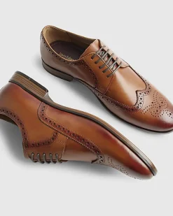 Brown Leather Brogue Shoes