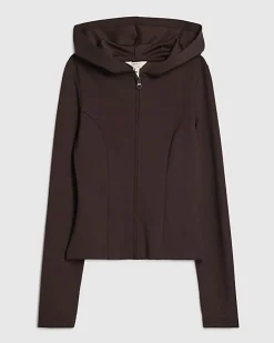 Brown Long Sleeve Premium Zip Through Hoodie