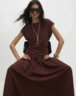 Brown Maxi Skirt