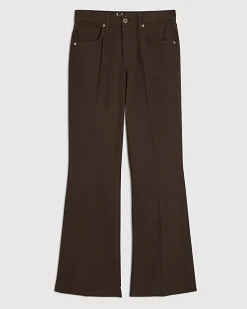 Brown Mid Rise Bootcut Jeans