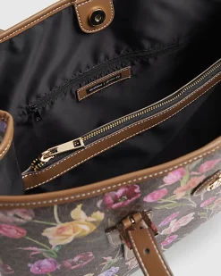 Brown Monogram Floral Wallet and Shopper bag