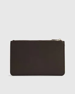 Brown Monogram Print Travel Wallet