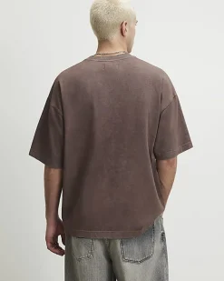 Brown Oversized Fit Angel of Night T-shirt