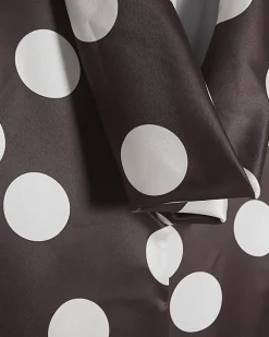 Brown Polka Dot Slip Dress
