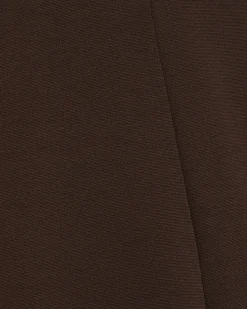 Brown Ponte Wide Leg Trousers