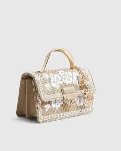 Brown Premium Raffia Crossbody Bag