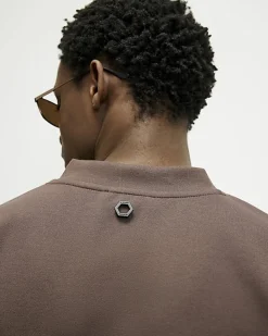 Brown RI Studio Boxy V Neck T-Shirt