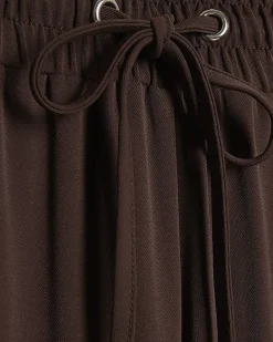 Brown Side Stripe Drawstring Joggers