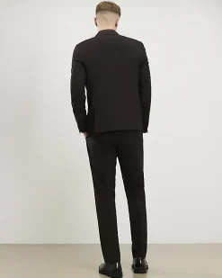 Brown Slim Fit Herringbone Suit Trousers