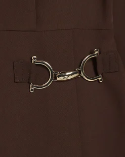 Brown Snaffle Detail Mini Dress
