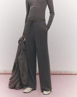 Brown Soft Touch Wide Leg Trousers