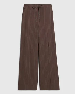 Brown Stripe Soft Tailored Trousers