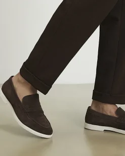 Brown Suede Loafers