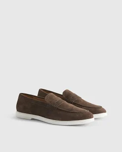 Brown Suede Loafers