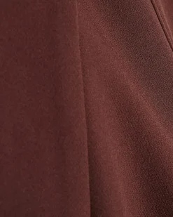 Brown Tailored Funnel Neck Bomber Jacket