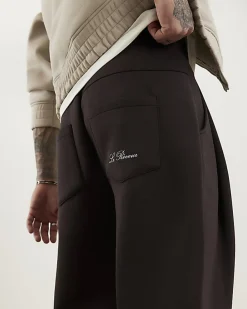 Brown Wide Leg Premium Joggers