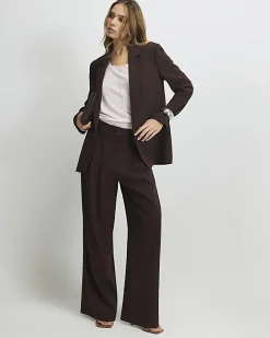 Brown Wide Leg Trousers