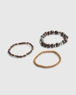 Brown Wood Multipack Bracelet
