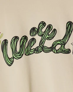 Cream Cactus Embroidered Sweatshirt