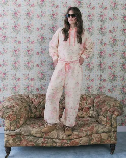 Cream Floral Hoodie