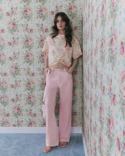 Cream Floral Rose T-Shirt
