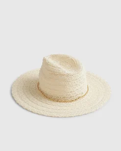 Cream Lace Fedora Hat