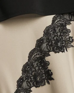 Cream Lace Hybrid T-Shirt Maxi Dress