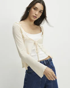 Cream Long Sleeve 2 in 1 Layered Top