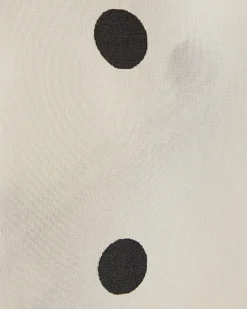 Cream Polka Dot Print Hanky Hem Top