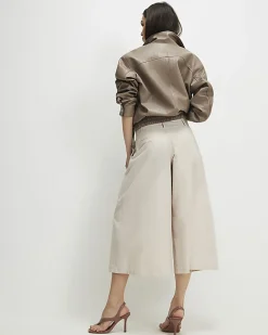 Cream Poplin Culottes
