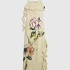 Cream Premium Sleevless Ruffle Slip Dress