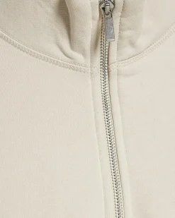 Cream Regular Fit Funnel Neck Sweatshirt