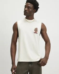 Cream Regular Fit Sapporo Tank Top