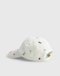 Cream Rodeo Embroidered baseball Cap