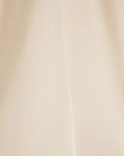 Cream Satin Angel Sleeve Twist Front Top