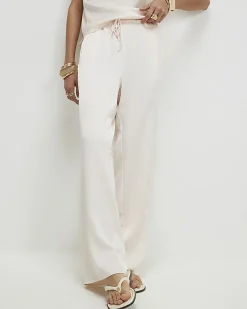 Cream Satin Trousers