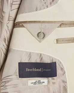 Cream Slim Fit Premium Suit Jacket