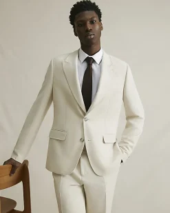 Cream Slim Fit Premium Suit Jacket